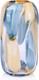 12.6 H Hand Blown Blue Glass Vase, Wide Mouth round Vase for Flowers, Beautif