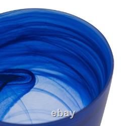 12 Blue Abstract Swirl Glass Tapered Table Vase