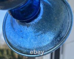 12 hand blown art glass vase signed By Timothy Hochstetter 1-14-2000 Number 5