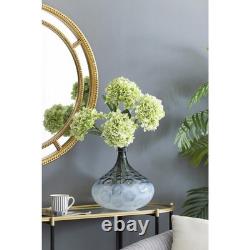 13 Light Blue Hammered Glass Table Vase