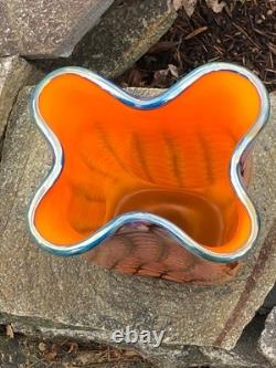 14.5 Reptilian Bag Vase by Tucson Glass Artist Tom Philabaum