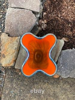 14.5 Reptilian Bag Vase by Tucson Glass Artist Tom Philabaum