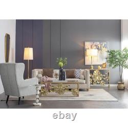 14 Blue And Gold Abstract Bud Glass Table Vase