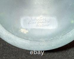 14 Murano Glass Vase Italy Sea Blue Ruffled Striped Top Tosi Cenedese Signed