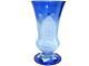 1920's Durand Blue Opalescent Pulled Feather Parfait