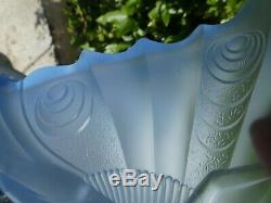1935 Walther & Sohne Blue Schmetterling Glass Vase Art Deco Lady Butterfly Vase