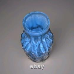1960s German Sommerso Art Glass Vase In Rare Sky Blue / Turquoise 7 Tall