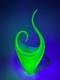 1960s Vintage Murano Pustetto & Zanetti Sommerso Vaseline Glass Sculpture Vase
