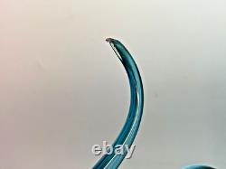 1960s Vintage Murano Pustetto & Zanetti Sommerso Vaseline Glass Sculpture Vase