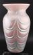 1990 Gibson Glass Pink Blue Opalescent Iridescent Blown Art Glass Vase 7.5