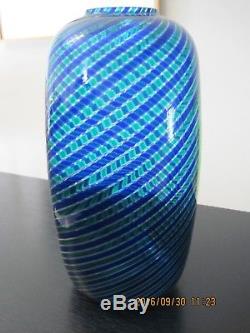 1994 Signed Murano Venini Glass Twisted Retorte Pattern