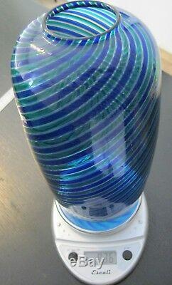 1994 Signed Murano Venini Glass Twisted Retorte Pattern