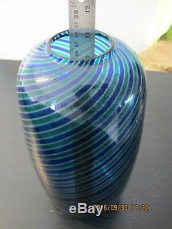 1994 Signed Murano Venini Glass Twisted Retorte Pattern