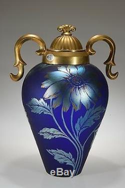1997 8807 FR Fenton Connoisseur DAISY Vase Martha Reynolds FAVRENE 22K Gold