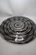 2 Balboa Venetian Murano Art Glass Wall Platter Black Blue Gold Swirls Italy B9