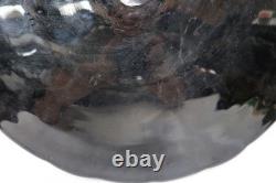 2 Balboa Venetian Murano Art Glass Wall Platter Black Blue Gold Swirls Italy B9