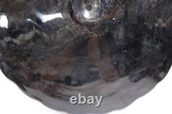 2 Balboa Venetian Murano Art Glass Wall Platter Black Blue Gold Swirls Italy B9