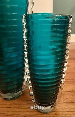 2 LOT Matching Pair Of Vintage CYAN DESIGN Dollie Glass Vases? Ultra RARE