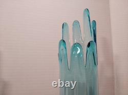 20 LE Smith MCM Vintage Blue Pedestal Swung Glass Vases LOOK AT PICS