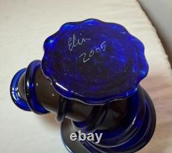 2004 Velin Isaksson hand blown studio art glass cornucopia vase sculpture statue