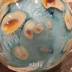 2005 Murano Glass Vase 6 x 5 Signed Blue