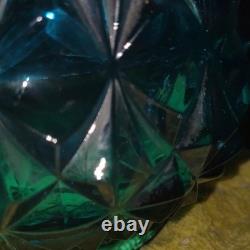 24 inch L. E. Smith Blue Swung Glass Decorative Vase
