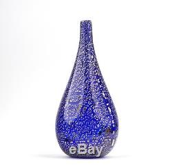A Large Vintage Aldo Nason Cobalt & Foil Glass Vase