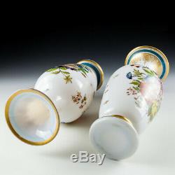 A Pair of Baccarat Opaline Flower Vases c1850