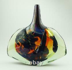 A good Maltese Mdina Art Glass Fish / Axe Head Vase signed Dobson C. 1978