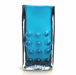A good Whitefriars kingfisher blue Mobile Phone Vase by Geoffrey Baxter C. 1969