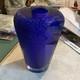 Alassandro Mandruzzato Murano Sommerset Textured Cobalt Glass Vase MCM 12lb, 9