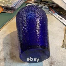 Alassandro Mandruzzato Murano Sommerset Textured Cobalt Glass Vase MCM 12lb, 9