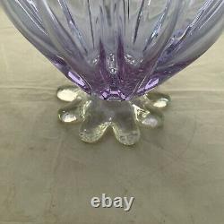 Alexandrite Neodymium Art Glass Vase Color Changing Footed Purple Blue 9.5