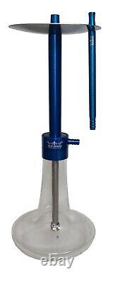 AlfeShisha Performance Basket Hookah Blue, Glass Shisha, Portable Glass Vase