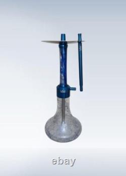 AlfeShisha Performance Epoxi Hookah Blue, Glass Shisha, Portable Glass Vase