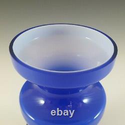 Alsterfors #S5014 Blue Glass Hooped Vase Signed'P. Strom 69