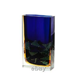 Amazing Pavel Hlava Egerman-Exbor Art Glass Submerged Multi Purpose Block Vase