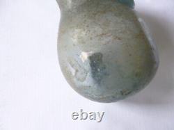 Ancient Unique Roman Iridescent Glass Bottle/vase/jug Handled 18cm Tall