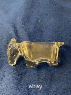 Antique Glass Vase and Oxen