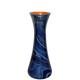 Antique Imperial Glass Free Hand Art Deco Blue Swirl Lustre Vase 8.25 inch 1925