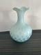 Antique Mt Washington Cased Blue Diamond Quilted Satin Glass Vase 7.25 Tall