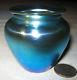 Antique Rare Steuben Blue Aurene # 2648 Art Glass Cabinet Flower Vase Mint