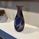 Antique Richard Loetz Blue Flower Cameo Glass Cabinet Vase 7