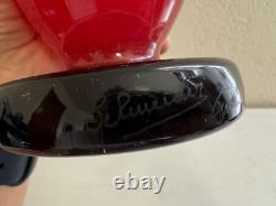 Antique Schneider France Art Deco Mottled Red Blue Glass Vase Signed 14.5