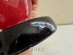 Antique Schneider France Art Deco Mottled Red Blue Glass Vase Signed 14.5