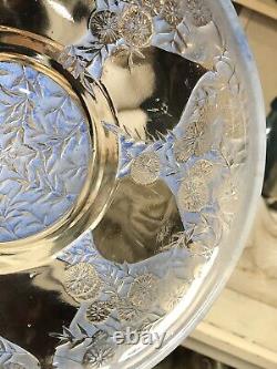 Antique Signed R. Lalique Blue Verrerie dAlsace Vases Pattern Low Bowl or Plate