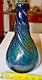 Antique Venetian Murano Heavy Art Glass Vase 19th Cen