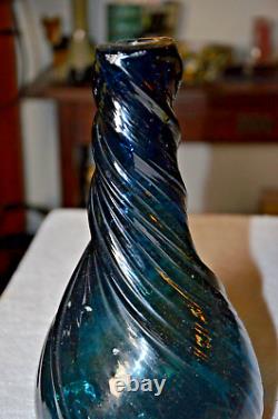 Antique Venetian Murano Heavy Art Glass Vase 19th Cen