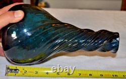 Antique Venetian Murano Heavy Art Glass Vase 19th Cen