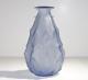 Art Deco Sabino French Opalescent Frosted Icy Blue Glass Vase circa 1930